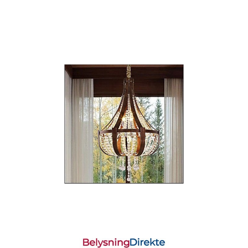 Postmoderne Luksuriøs Skinnkrystall Kreativ Lron-Lysekrone