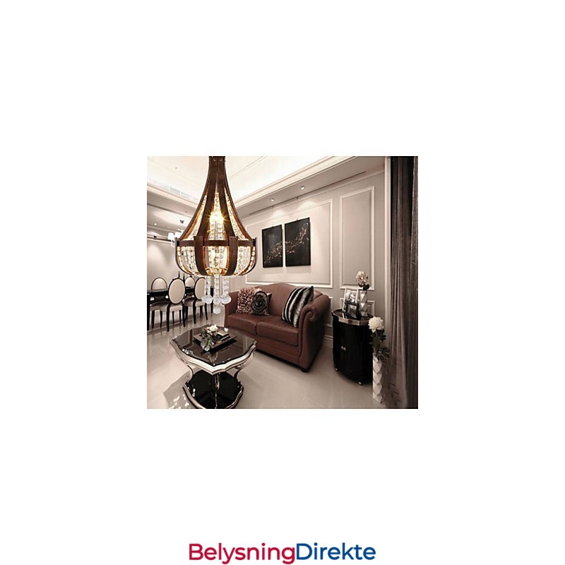 Postmoderne Luksuriøs Skinnkrystall Kreativ Lron-Lysekrone