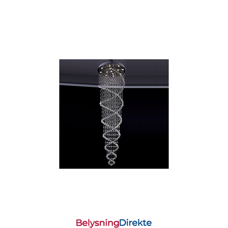 Krystalltaklamper Med 13 Lys, Moderne Sølvfarget, Gjennomsiktig K9-Krystallarmaturer