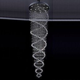 Krystalltaklamper Med 13 Lys, Moderne Sølvfarget, Gjennomsiktig K9-Krystallarmaturer