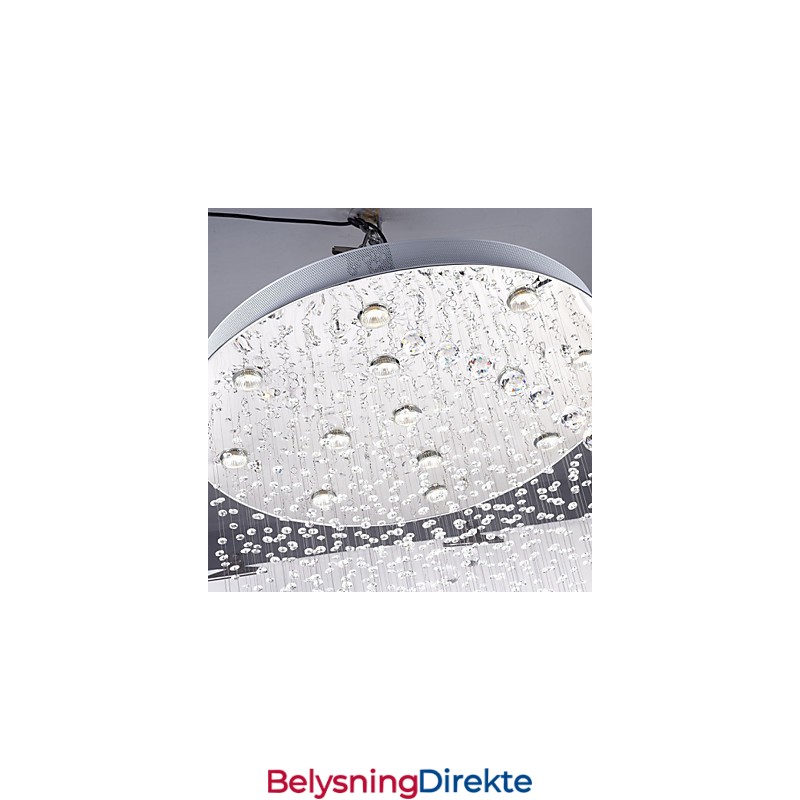 Krystalltaklamper Med 13 Lys, Moderne Sølvfarget, Gjennomsiktig K9-Krystallarmaturer