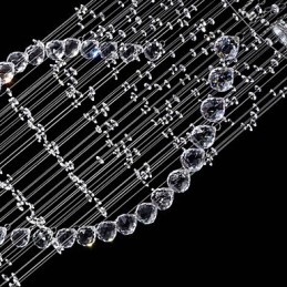 Krystalltaklamper Med 13 Lys, Moderne Sølvfarget, Gjennomsiktig K9-Krystallarmaturer