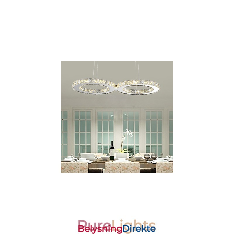 Moderne Krystallkrommetallpendellampe