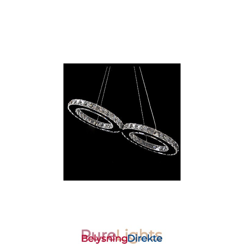 Moderne Krystallkrommetallpendellampe