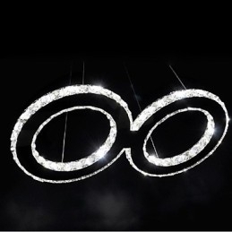 Moderne Krystallkrommetallpendellampe