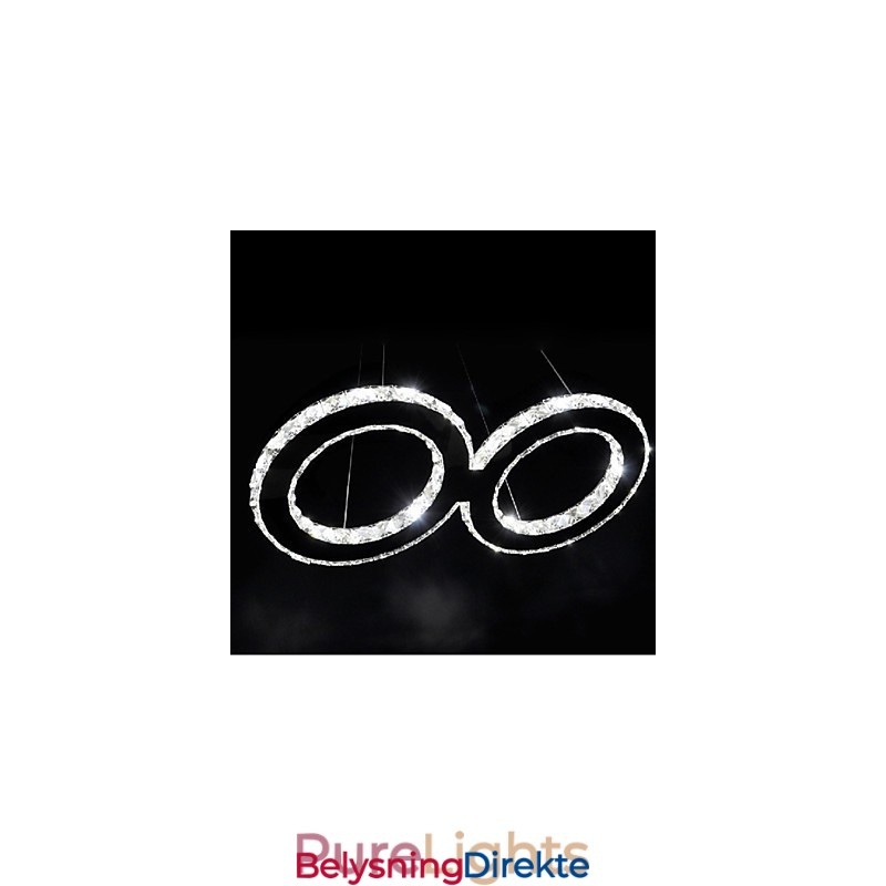 Moderne Krystallkrommetallpendellampe