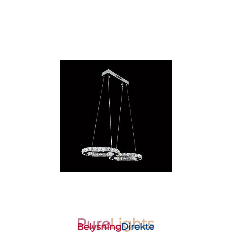 Moderne Krystallkrommetallpendellampe