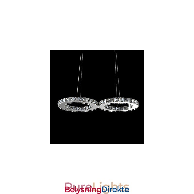 Moderne Krystallkrommetallpendellampe