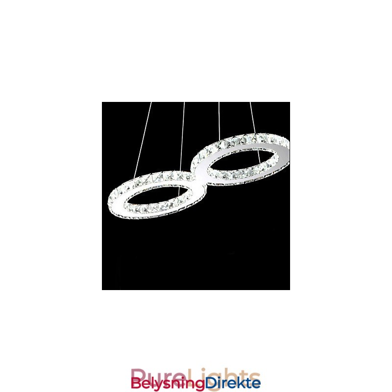 Moderne Krystallkrommetallpendellampe