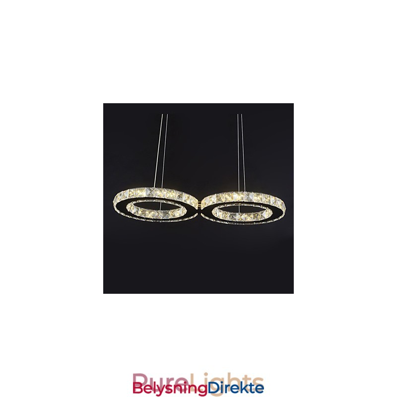 Moderne Krystallkrommetallpendellampe