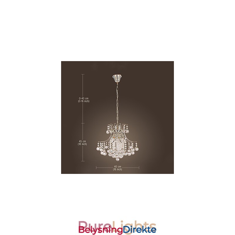 Luksuriøs Moderne Krystall Pendellampe Med 6 Lys