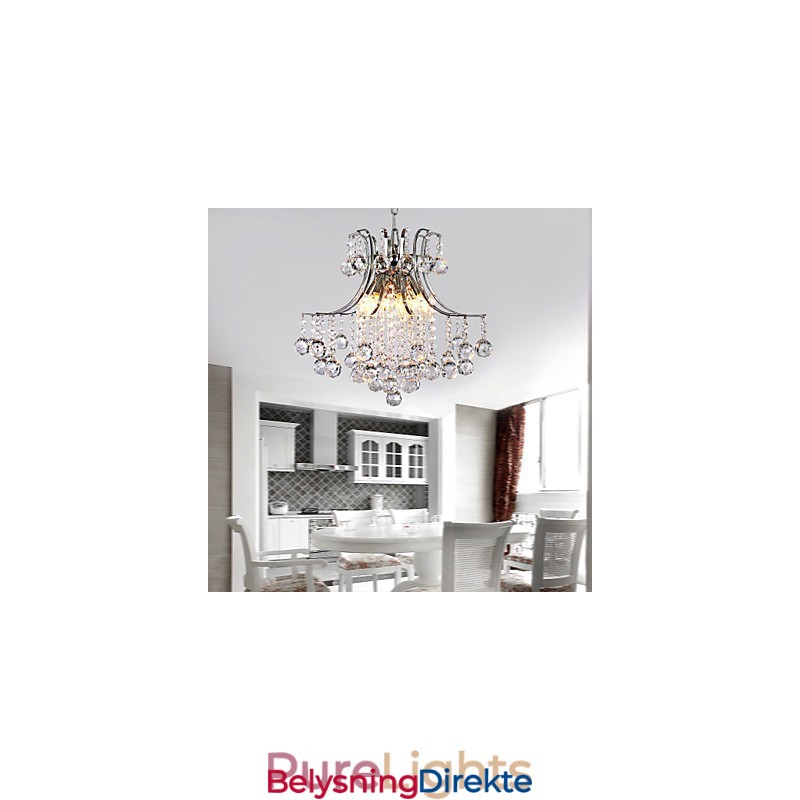 Luksuriøs Moderne Krystall Pendellampe Med 6 Lys