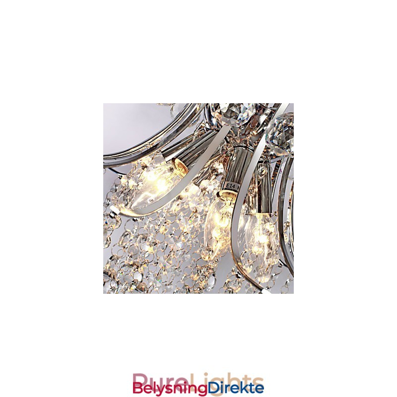 Luksuriøs Moderne Krystall Pendellampe Med 6 Lys