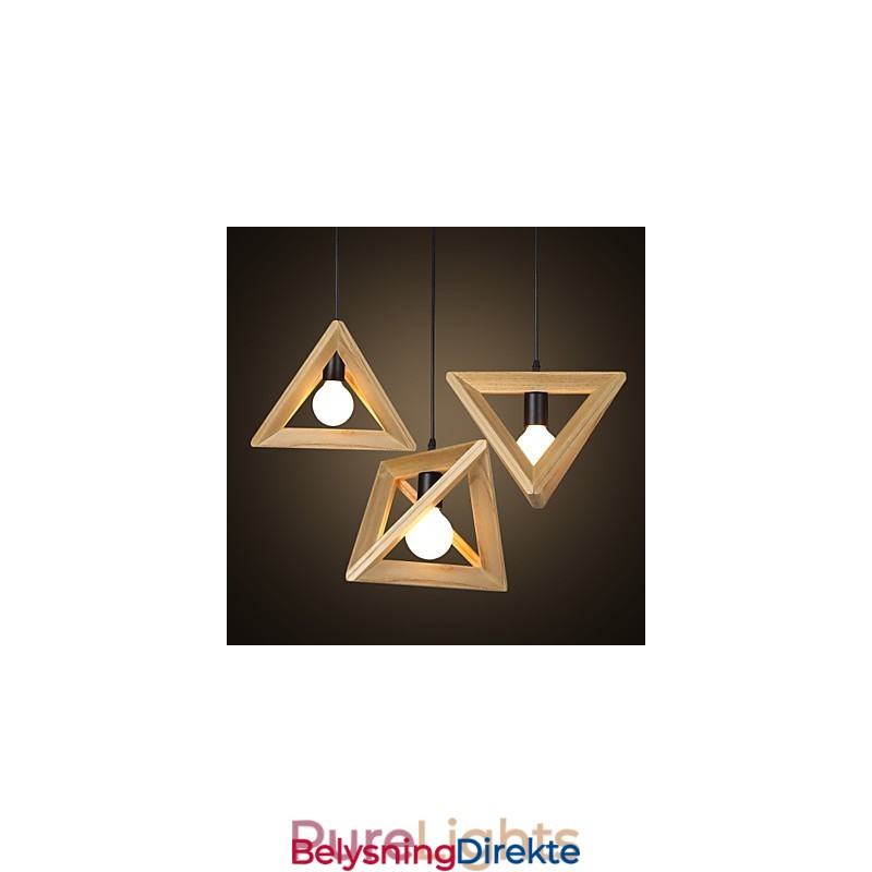 Europeisk Stil, Kreativ, Landlig, Restaurerende, Gamle Måter, Trekantet, Treboks-Dråpelampe