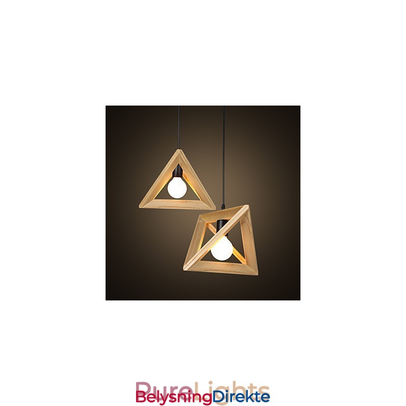 Europeisk Stil, Kreativ, Landlig, Restaurerende, Gamle Måter, Trekantet, Treboks-Dråpelampe