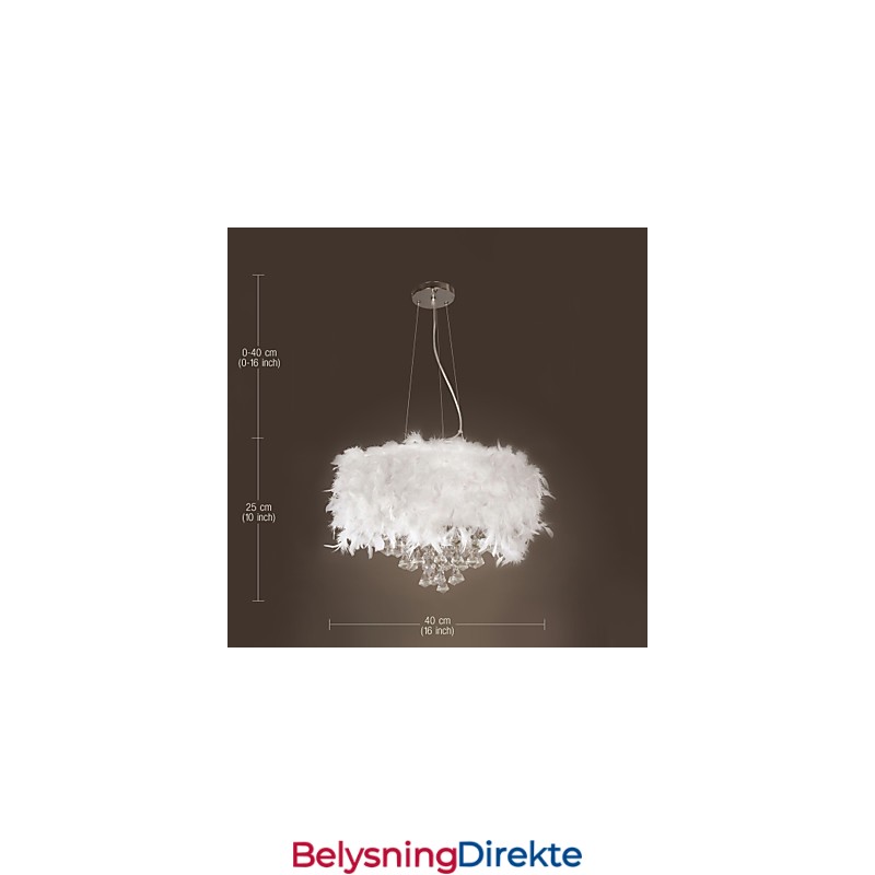 Moderne Og Moderne Trommekrystall I Ministil, Galvanisert Pendellampe