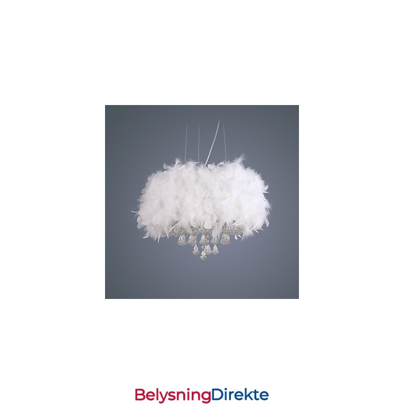 Moderne Og Moderne Trommekrystall I Ministil, Galvanisert Pendellampe