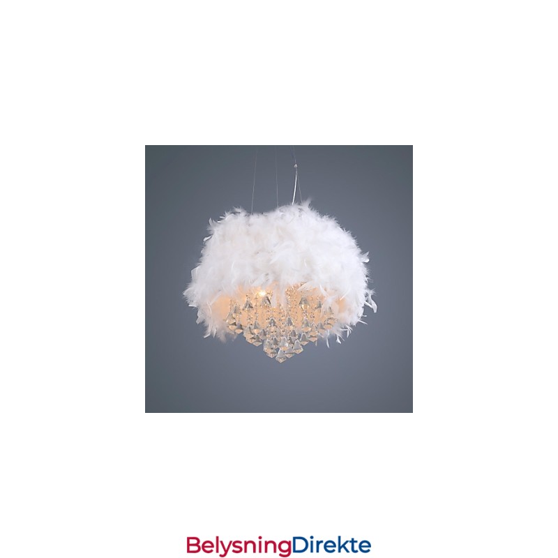 Moderne Og Moderne Trommekrystall I Ministil, Galvanisert Pendellampe