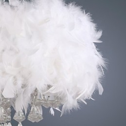 Moderne Og Moderne Trommekrystall I Ministil, Galvanisert Pendellampe