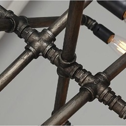 Tradisjonell Klassisk Vintage Retro Lanterne Landlig Maleri Metall Pendellampe