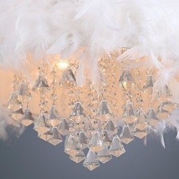 Moderne Og Moderne Trommekrystall I Ministil, Galvanisert Pendellampe