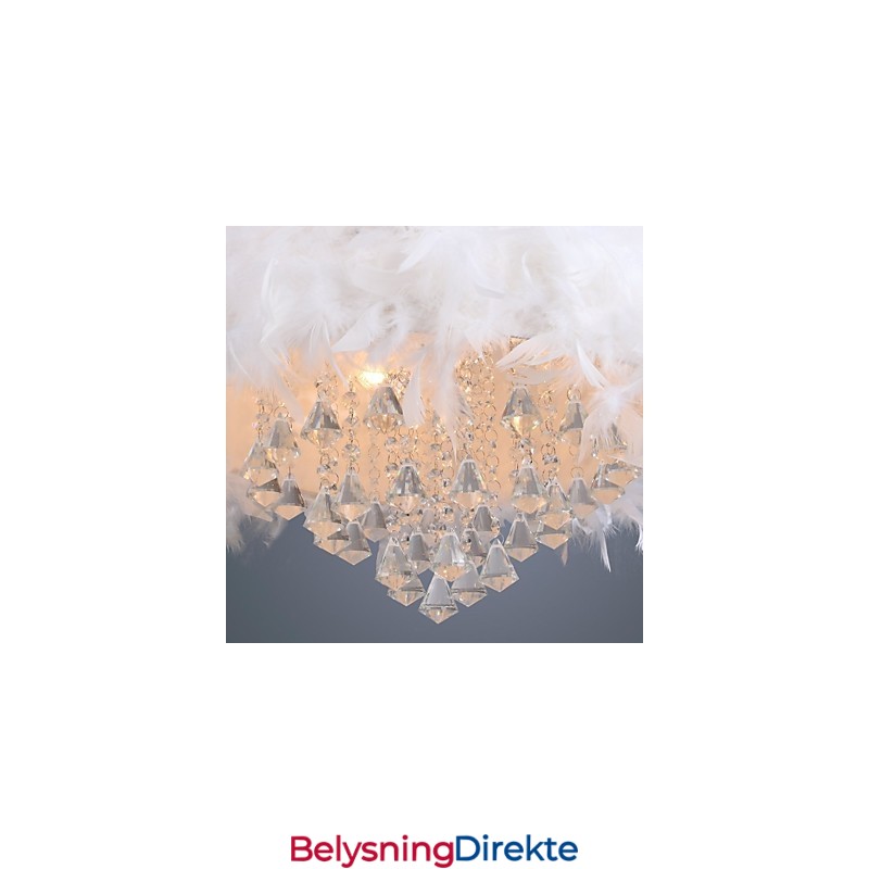 Moderne Og Moderne Trommekrystall I Ministil, Galvanisert Pendellampe