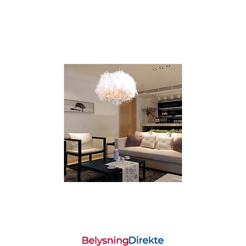 Moderne Og Moderne Trommekrystall I Ministil, Galvanisert Pendellampe