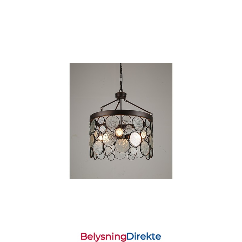 Vintage Lysekrone I Jernglass