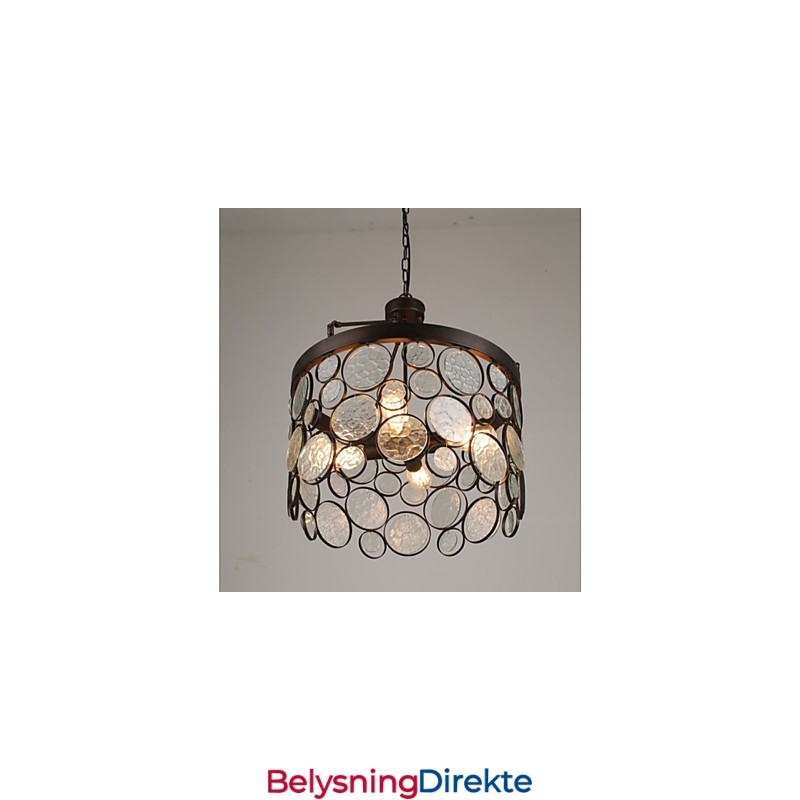 Vintage Lysekrone I Jernglass