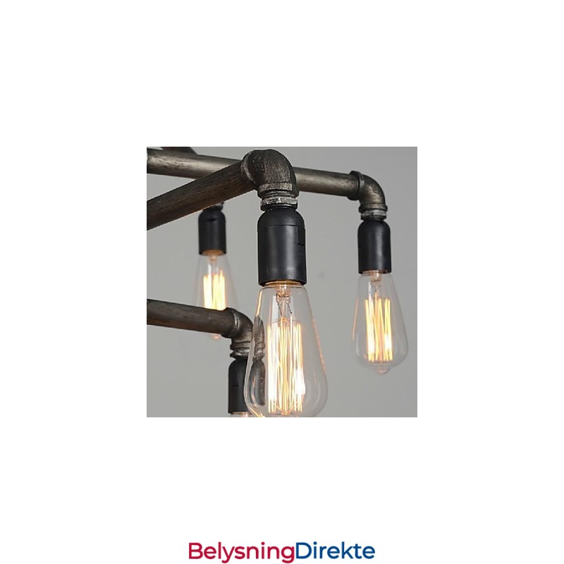 Tradisjonell Klassisk Vintage Retro Lanterne Landlig Maleri Metall Pendellampe