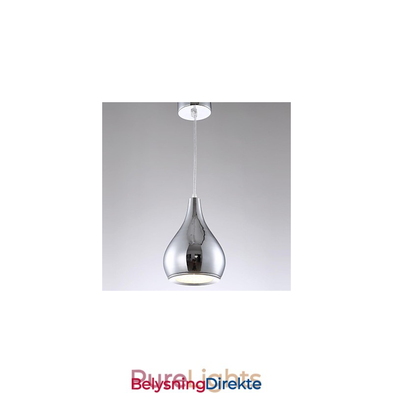 Moderne Og Moderne Globeformet Anhengslampe I Metall Med Elektroplettering