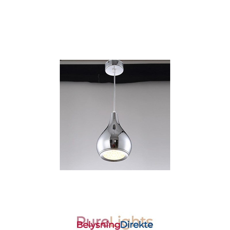 Moderne Og Moderne Globeformet Anhengslampe I Metall Med Elektroplettering