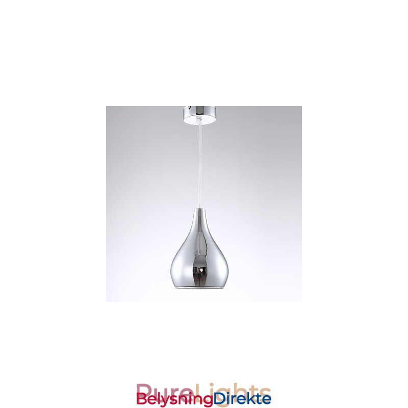 Moderne Og Moderne Globeformet Anhengslampe I Metall Med Elektroplettering