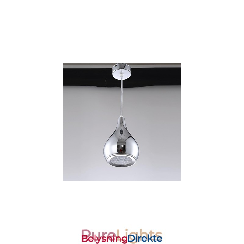 Moderne Og Moderne Globeformet Anhengslampe I Metall Med Elektroplettering
