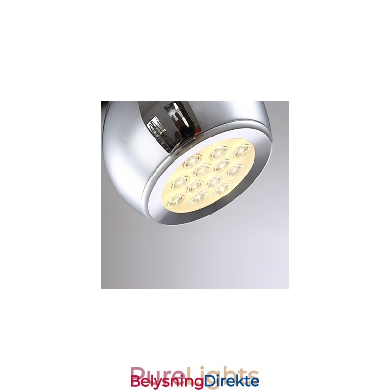 Moderne Og Moderne Globeformet Anhengslampe I Metall Med Elektroplettering