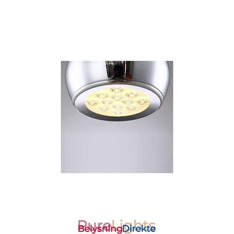 Moderne Og Moderne Globeformet Anhengslampe I Metall Med Elektroplettering