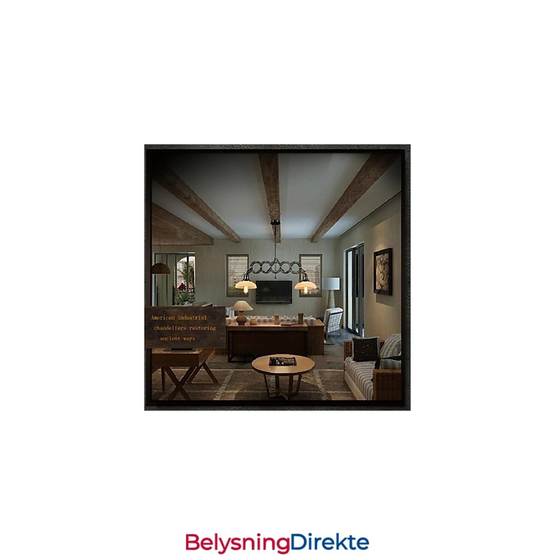 Vintage Stretch Pendellampe Disk Pendellamper Industrielle Kafé Pendellamper Belysning