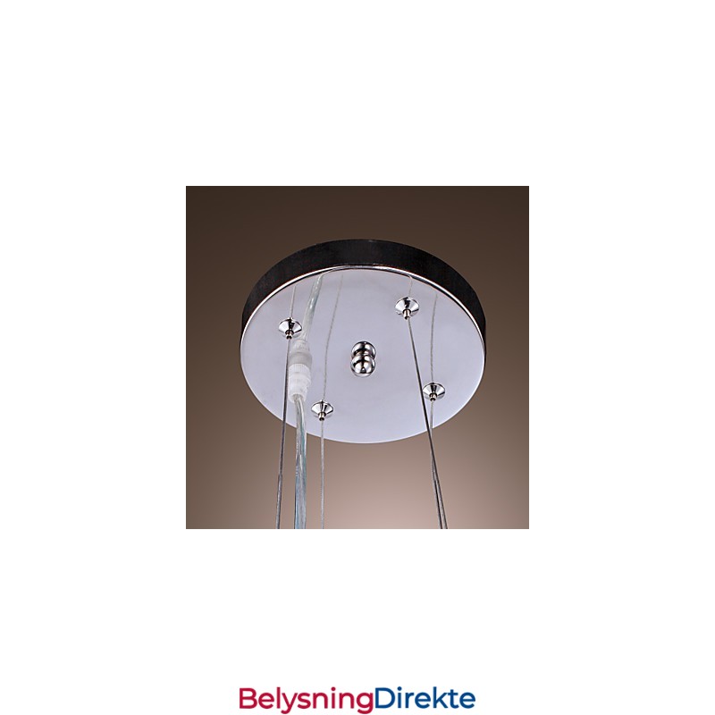 Moderne Samtidskunst Trommekrystall Galvanisert Metall Pendellampe