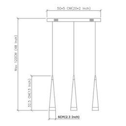 Moderne, Samtidskunstnerisk Anhengslampe I Krom I Metall