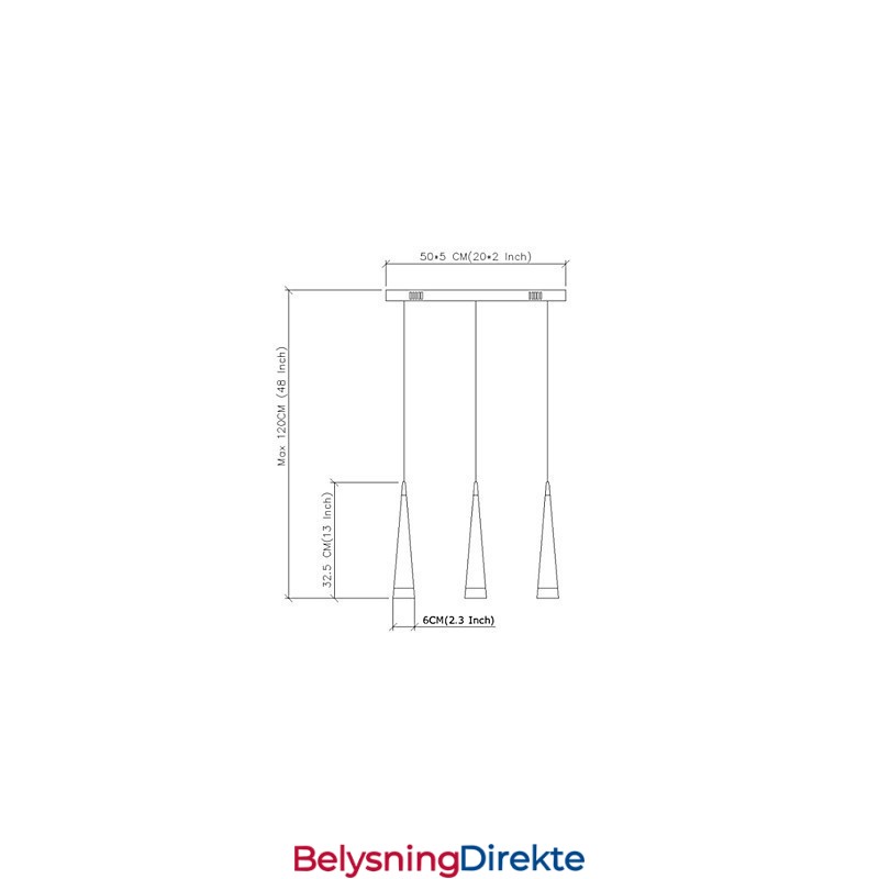 Moderne, Samtidskunstnerisk Anhengslampe I Krom I Metall