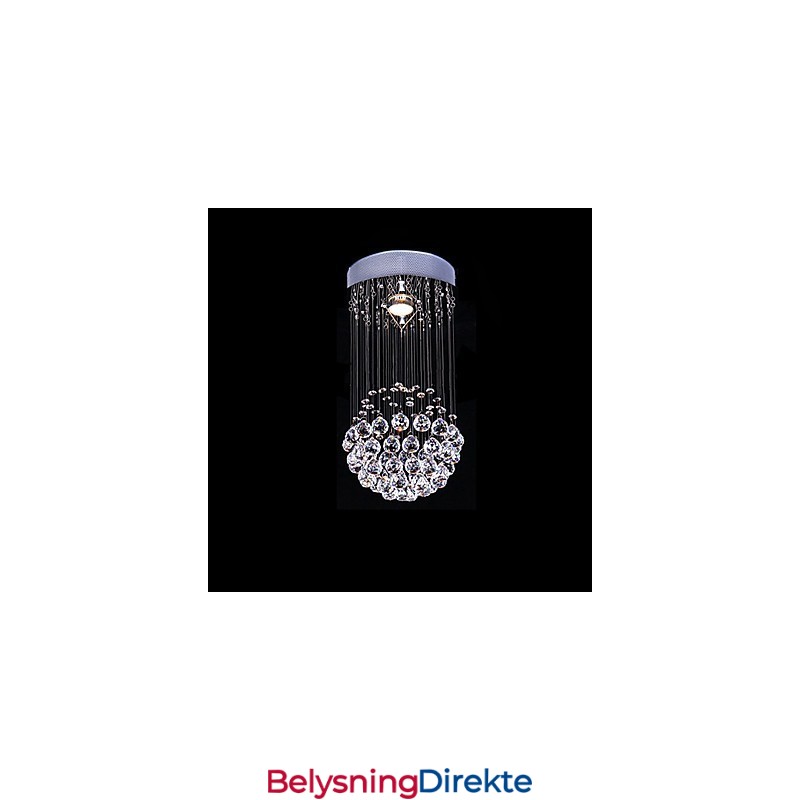 Moderne Samtids Krystall Galvanisert Metall Lysekrone Innfelt Montering