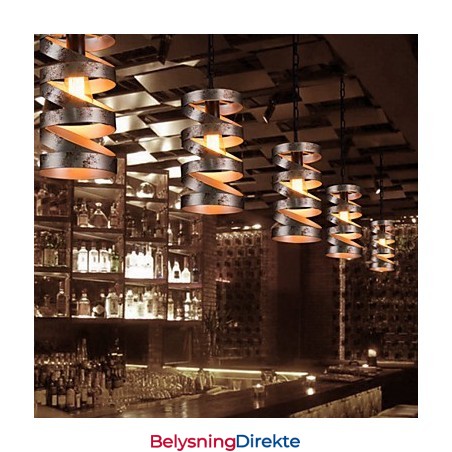 Anhengslampe Med 1 Vintage Minimalistisk Jernmaling