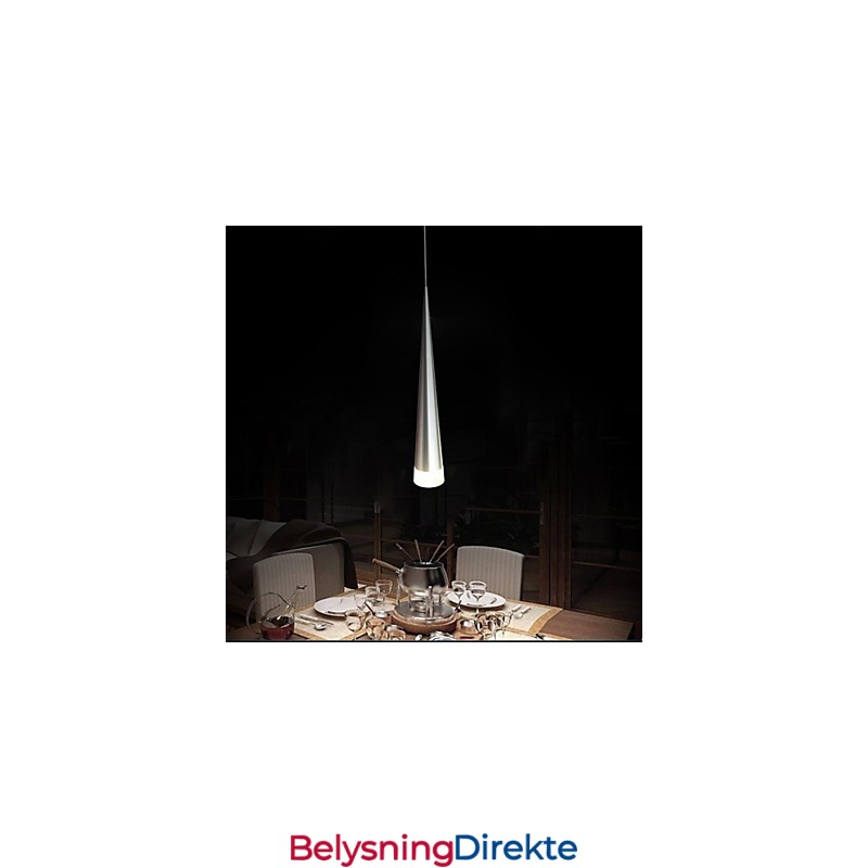 Moderne, Samtidskunstnerisk Anhengslampe I Krom I Metall