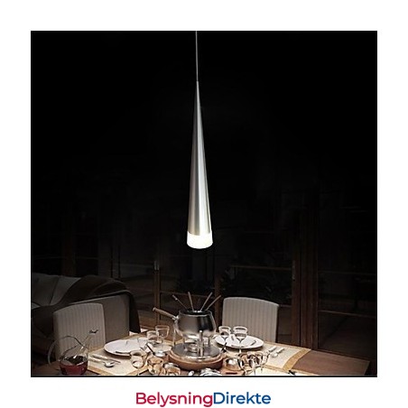 Moderne, Samtidskunstnerisk Anhengslampe I Krom I Metall