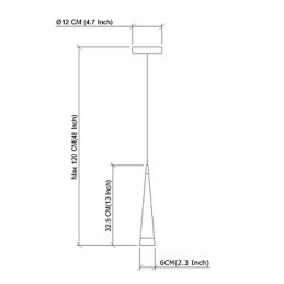 Moderne, Samtidskunstnerisk Anhengslampe I Krom I Metall