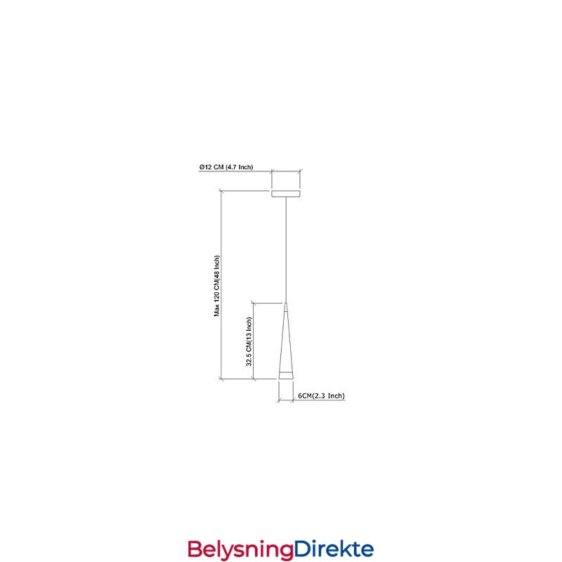 Moderne, Samtidskunstnerisk Anhengslampe I Krom I Metall