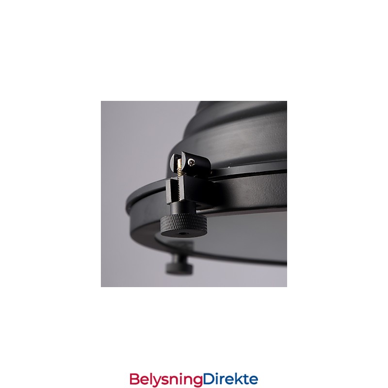 Sort Retro Jernpendellampe Og Glassskjermbutikk