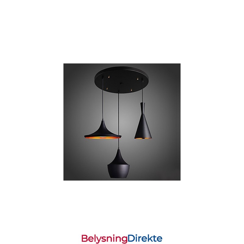 Strømlinjeformet Pendellampe I Svart