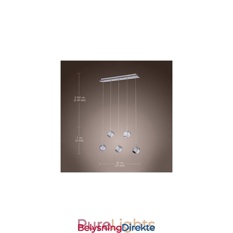 Moderne Og Moderne Pendellampe I Krystallkrom