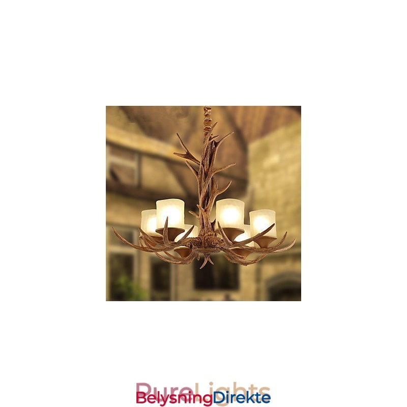 Lysekrone Anhengslampe Vintage Harpiks